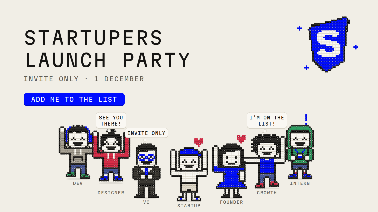 Startupers Launch Party Invitation